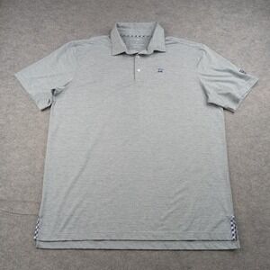 Bald Head Blues Polo Shirt Mens XL Gray Solid Golf Performance Stretch Tagless
